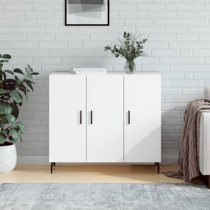 vidaXL, vidaXL Sideboard Weiß 90x34x80 cm Holzwerkstoff