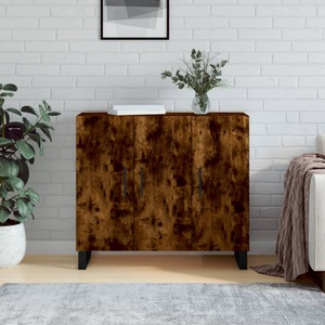 vidaXL, vidaXL Sideboard Räuchereiche 90x34x80 cm Holzwerkstoff