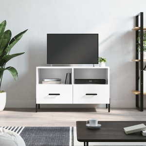 vidaXL, vidaXL TV-Schrank Hochglanz-Weiß 80x36x50 cm Holzwerkstoff, vidaXL TV-Schrank Hochglanz-Weiß 80x36x50 cm Holzwerkstoff