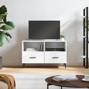 vidaXL, vidaXL TV-Schrank Weiß 80x36x50 cm Holzwerkstoff, vidaXL TV-Schrank Weiß 80x36x50 cm Holzwerkstoff