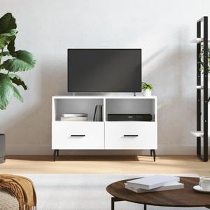 vidaXL, vidaXL TV-Schrank Hochglanz-Weiß 80x36x50 cm Holzwerkstoff, vidaXL TV-Schrank Hochglanz-Weiß 80x36x50 cm Holzwerkstoff