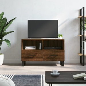 vidaXL, vidaXL TV-Schrank Braun Eichen-Optik 80x36x50 cm Holzwerkstoff, vidaXL TV-Schrank Braun Eichen-Optik 80x36x50 cm Holzwerkstoff