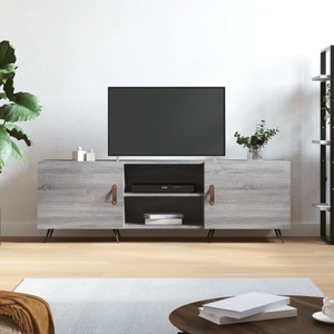 vidaXL, vidaXL TV-Schrank Grau Sonoma 150x30x50 cm Holzwerkstoff, vidaXL TV-Schrank Grau Sonoma 150x30x50 cm Holzwerkstoff