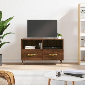 vidaXL, vidaXL TV-Schrank Braun Eichen-Optik 80x36x50 cm Holzwerkstoff, vidaXL TV-Schrank Braun Eichen-Optik 80x36x50 cm Holzwerkstoff