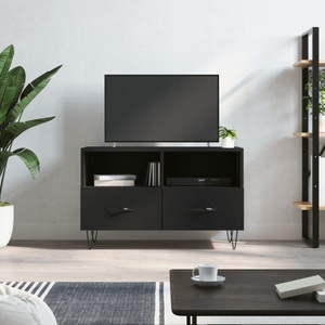 vidaXL, vidaXL TV-Schrank Schwarz 80x36x50 cm Holzwerkstoff, vidaXL TV-Schrank Schwarz 80x36x50 cm Holzwerkstoff