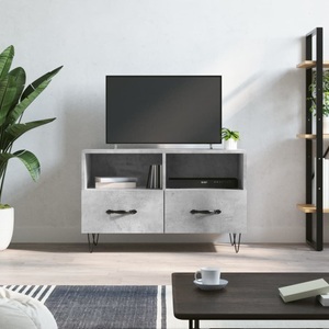 vidaXL, vidaXL TV-Schrank Betongrau 80x36x50 cm Holzwerkstoff, vidaXL TV-Schrank Betongrau 80x36x50 cm Holzwerkstoff