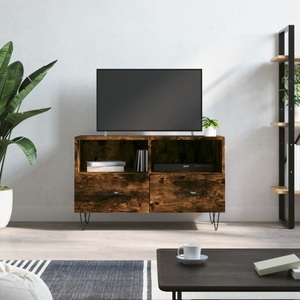 vidaXL, vidaXL TV-Schrank Räuchereiche 80x36x50 cm Holzwerkstoff, vidaXL TV-Schrank Räuchereiche 80x36x50 cm Holzwerkstoff