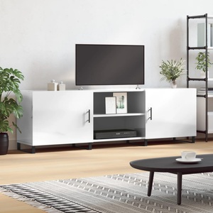 vidaXL, vidaXL TV-Schrank Hochglanz-Weiß 150x30x50 cm Holzwerkstoff