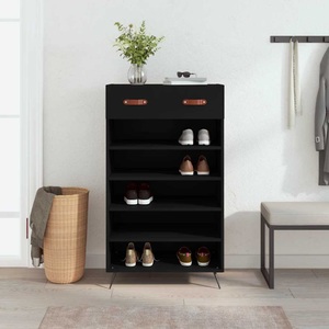 vidaXL, vidaXL Schuhschrank Schwarz 60x35x105 cm Holzwerkstoff