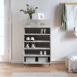 vidaXL, vidaXL Schuhschrank Betongrau 60x35x105 cm Holzwerkstoff