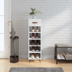 vidaXL, vidaXL Schuhschrank Weiß 30x35x105 cm Holzwerkstoff