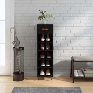 vidaXL, vidaXL Schuhschrank Schwarz 30x35x105 cm Holzwerkstoff