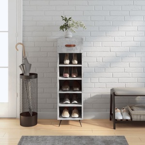vidaXL, vidaXL Schuhschrank Betongrau 30x35x105 cm Holzwerkstoff
