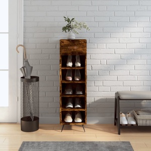 vidaXL, vidaXL Schuhschrank Räuchereiche 30x35x105 cm Holzwerkstoff