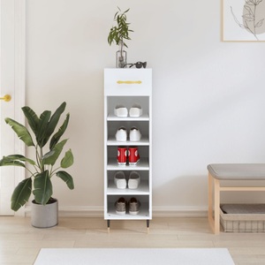 vidaXL, vidaXL Schuhschrank Weiß 30x35x105 cm Holzwerkstoff