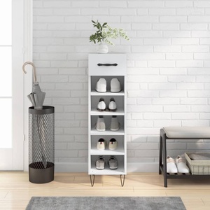 vidaXL, vidaXL Schuhschrank Weiß 30x35x105 cm Holzwerkstoff