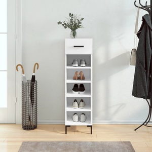 vidaXL, vidaXL Schuhschrank Weiß 30x35x105 cm Holzwerkstoff