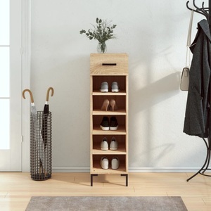 vidaXL, vidaXL Schuhschrank Sonoma-Eiche 30x35x105 cm Holzwerkstoff, vidaXL Schuhschrank Sonoma-Eiche 30x35x105 cm Holzwerkstoff