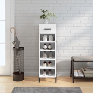 vidaXL, vidaXL Schuhschrank Weiß 30x35x105 cm Holzwerkstoff