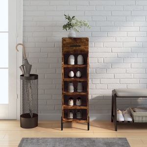 vidaXL, vidaXL Schuhschrank Räuchereiche 30x35x105 cm Holzwerkstoff