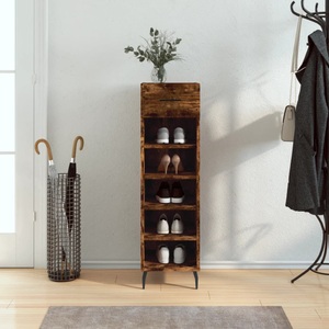 vidaXL, vidaXL Schuhschrank Räuchereiche 30x35x105 cm Holzwerkstoff