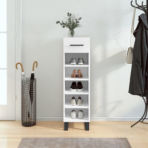 vidaXL, vidaXL Schuhschrank Weiß 30x35x105 cm Holzwerkstoff