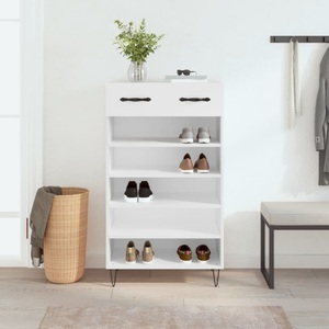vidaXL, vidaXL Schuhschrank Weiß 60x35x105 cm Holzwerkstoff