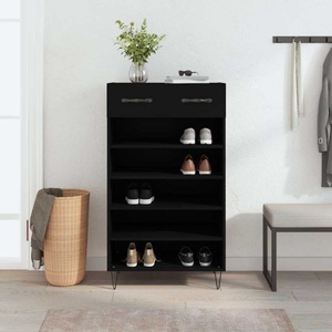 vidaXL, vidaXL Schuhschrank Schwarz 60x35x105 cm Holzwerkstoff