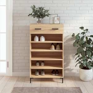 vidaXL, vidaXL Schuhschrank Sonoma-Eiche 60x35x105 cm Holzwerkstoff, vidaXL Schuhschrank Sonoma-Eiche 60x35x105 cm Holzwerkstoff
