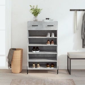 vidaXL, vidaXL Schuhschrank Betongrau 60x35x105 cm Holzwerkstoff