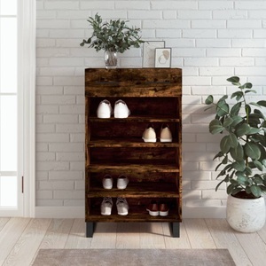 vidaXL, vidaXL Schuhschrank Räuchereiche 60x35x105 cm Holzwerkstoff