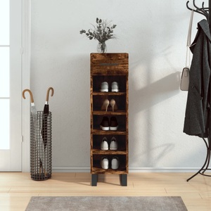 vidaXL, vidaXL Schuhschrank Räuchereiche 30x35x105 cm Holzwerkstoff