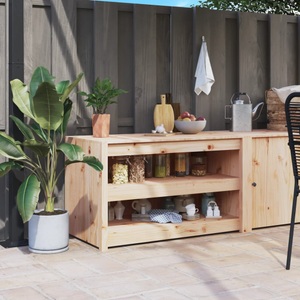 vidaXL, vidaXL Outdoor-Küchenschrank 106x55x64 cm Massivholz Kiefer, vidaXL Outdoor-Küchenschrank 106x55x64 cm Massivholz Kiefer