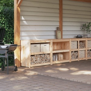 vidaXL, vidaXL Outdoor-Küchenschränke 2 Stk. Massivholz Kiefer, 