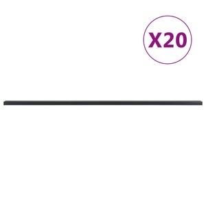 vidaXL, vidaXL Zaunpfosten 20 Stk. Grau 200 cm Stahl, vidaXL Zaunpfosten 20 Stk. Grau 200 cm Stahl