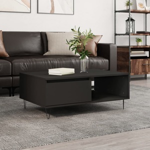 vidaXL, vidaXL Couchtisch Schwarz 90x60x35 cm Holzwerkstoff