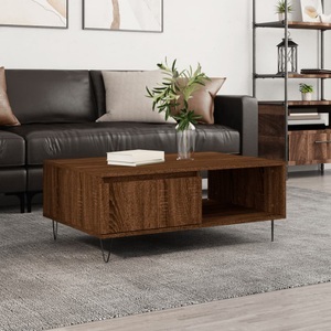 vidaXL, vidaXL Couchtisch Braun Eichen-Optik 90x60x35 cm Holzwerkstoff
