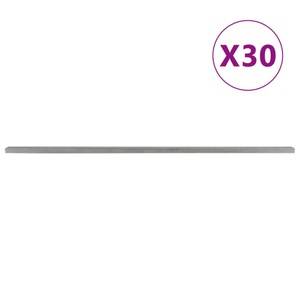 vidaXL, vidaXL Zaunpfosten 30 Stk. Silbern 220 cm Stahl, vidaXL Zaunpfosten 30 Stk. Silbern 220 cm Stahl