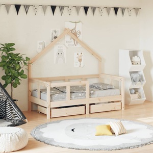 vidaXL, vidaXL Kinderbett mit Schubladen 70x140 cm Massivholz Kiefer, 