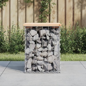 vidaXL, vidaXL Gartenbank aus Gabionen 33x31x42 cm Massivholz Kiefer