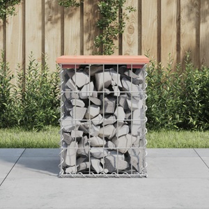 vidaXL, vidaXL Gartenbank aus Gabionen 33x31x42 cm Massivholz Douglasie