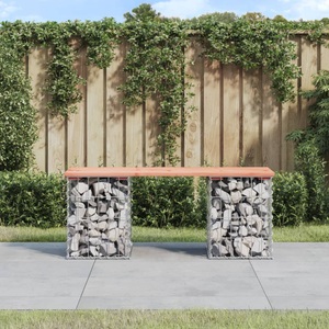 vidaXL, vidaXL Gartenbank aus Gabionen 103x31x42 cm Massivholz Douglasie