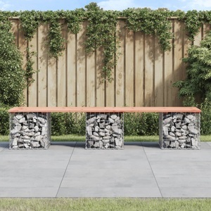 vidaXL, vidaXL Gartenbank aus Gabionen 203x44x42 cm Massivholz Douglasie