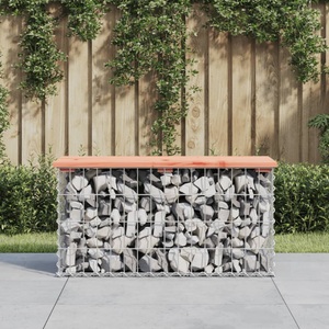 vidaXL, vidaXL Gartenbank aus Gabionen 83x31,5x42 cm Massivholz Douglasie