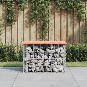 vidaXL, vidaXL Gartenbank aus Gabionen 63x44x42 cm Massivholz Douglasie, vidaXL Gartenbank aus Gabionen 63x44x42 cm Massivholz Douglasie