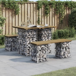 vidaXL, vidaXL Gartenbank aus Gabionen 100x70x72 cm Kiefernholz Imprägniert