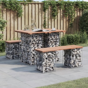 vidaXL, vidaXL Gartenbank aus Gabionen 100x70x72 cm Massivholz Douglasie, vidaXL Gartenbank aus Gabionen 100x70x72 cm Massivholz Douglasie