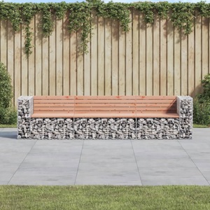 vidaXL, vidaXL Gartenbank aus Gabionen 287x71x65,5 cm Massivholz Douglasie, 
