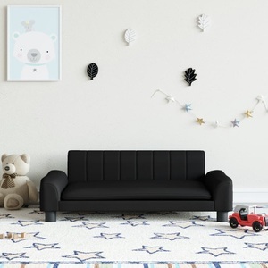 vidaXL, vidaXL Kindersofa Schwarz 90x53x30 cm Kunstleder, vidaXL Kindersofa Schwarz 90x53x30 cm Kunstleder