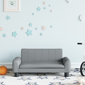 vidaXL, vidaXL Kindersofa Hellgrau 70x45x30 cm Stoff, vidaXL Kindersofa Hellgrau 70x45x30 cm Stoff